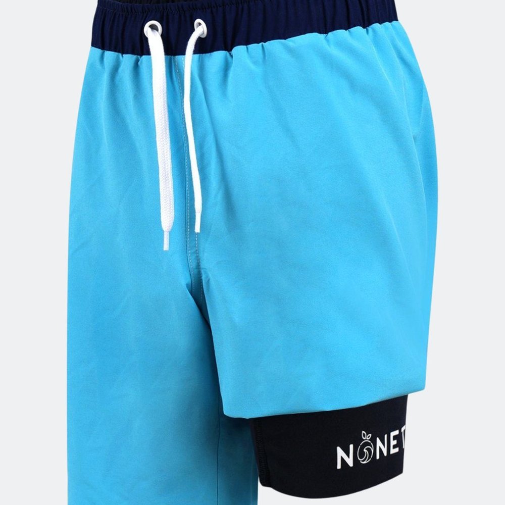 NoNetz Boys Wave Shorts Anti Chafe Swim Trunks - Turquoise XS  New Sealed